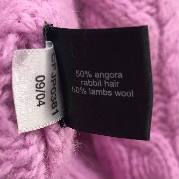 Vintage Y2K The Limited Purple Angora Wool Cottagecore Cable Knit Sweater / M - Picture 7 of 7